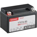 Accurat Sport AGM YTX7A-BS Motorradbatterie 7Ah 12V (DIN 50615) CTX7A-BS...