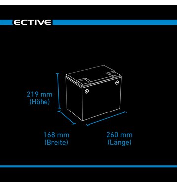 ECTIVE DC 85SC GEL Deep Cycle mit PWM-Ladegert und LCD-Anzeige 85Ah Versorgungsbatterie