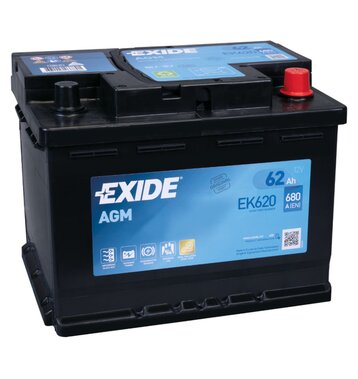 Exide EK620 AGM-Batterie 62Ah 680A ersetzt EK600